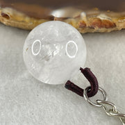 Natural Clear Quartz Mini Ball Charm 14.77g 20.3mm - Huangs Jadeite and Jewelry Pte Ltd