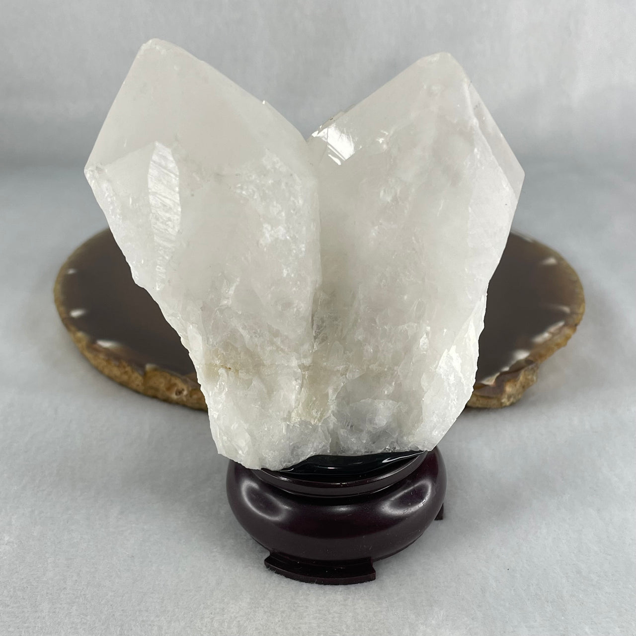 Natural Milky White Quartz Display 338.24g 76.4 by 47.9 by 107.5mm - Huangs Jadeite and Jewelry Pte Ltd