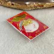 Gold Color Pixiu Lucky Charm 1.35g 15.4 by 8.2 by 3.9mm - Huangs Jadeite and Jewelry Pte Ltd