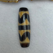 Natural Powerful Tibetan Old Oily Agate Double Tiger Tooth Daluo Dzi Bead Heavenly Master (Tian Zhu) 虎呀天诛 7.63g 37.6 by 11.5mm - Huangs Jadeite and Jewelry Pte Ltd