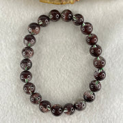 Good Grade Natural Red Phantom Quartz Beads Bracelet 19.21g 15.5cm 8.8mm 22 Beads - Huangs Jadeite and Jewelry Pte Ltd