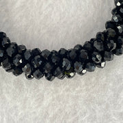 Black Crystal Mini Beads Bracelet 20.99g 15.5cm 9.6mm - Huangs Jadeite and Jewelry Pte Ltd