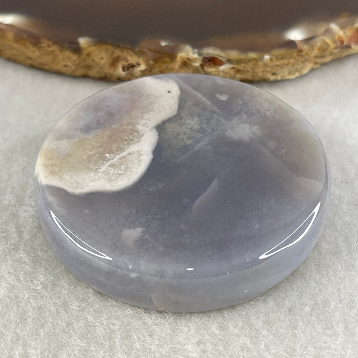 Natural Purple Flower Agate Full Round Bangle Set | (96.78g | 54.9mm ID | 12.2 x 10.0mm | Close to Perfect | Royal Blooming Grace & Spiritual Elevation Anchor, Feng Shui Blessing & Sovereign Fu Zhuo Stacking Bangle Set) - Huangs Jadeite and Jewelry Pte Ltd