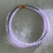 Type A Full Lavender Jadeite Beads Necklace 44.24g 64cm 6.1mm 108 Beads - Huangs Jadeite and Jewelry Pte Ltd
