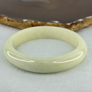 Type A Light Green Jadeite Bangle Internal Diameter 57.5mm 57.45g 12.8 by 8.4mm (Very Slight External Rough) - Huangs Jadeite and Jewelry Pte Ltd
