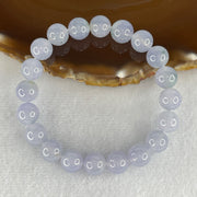 Certified High Grade Natural Type A Jelly Full Intense Lavender Jadeite Beads Bracelet 31.05g 16cm 10.1mm 20 Beads - Huangs Jadeite and Jewelry Pte Ltd