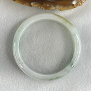 Type A Light Blueish Green with Dark Blueish Green Piao Hua Jadeite Bangle 48.93g Inner Diameter 56.5mm 12.9 by 7.3mm (Internal Line) - Huangs Jadeite and Jewelry Pte Ltd