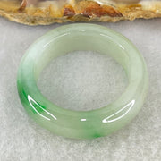 Type A Light Green with Intense Spicy Green Patch Jadeite Ring 5.11g 6.8 by 4.1mm US9 HK20 (Very Slight Internal Line) - Huangs Jadeite and Jewelry Pte Ltd