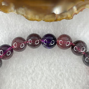 Very Very Good Grade Certified Natural Blackcurrant Super 7 Beads Bracelet | (17.56g | 16cm | 8.2mm x 24 Beads | "Seven Sacred Minerals" Intuition & Abundance Anchor, Feng Shui High-Vibration Power Bracelet) - Huangs Jadeite and Jewelry Pte Ltd