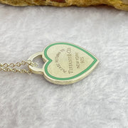 (Pre-Love) S925 Sliver Tiffany & Co Heart Necklace 7.84g 25.4 by 20.7 by 1.8mm - Huangs Jadeite and Jewelry Pte Ltd