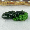 Natural Green Nephrite Bat Pendant 13.53g 41.4 by 16.6 by 13.2mm - Huangs Jadeite and Jewelry Pte Ltd