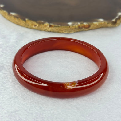 Natural Red Agate Bangle 天然红玛瑙手镯 40.39g 12.6 by 8.0mm Inner Diameter 61.8mm - Huangs Jadeite and Jewelry Pte Ltd