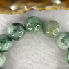 Type A Green with Dark Green Piao Hua Jadeite Bracelet 59.72g 13.9mm 13 Beads - Huangs Jadeite and Jewelry Pte Ltd