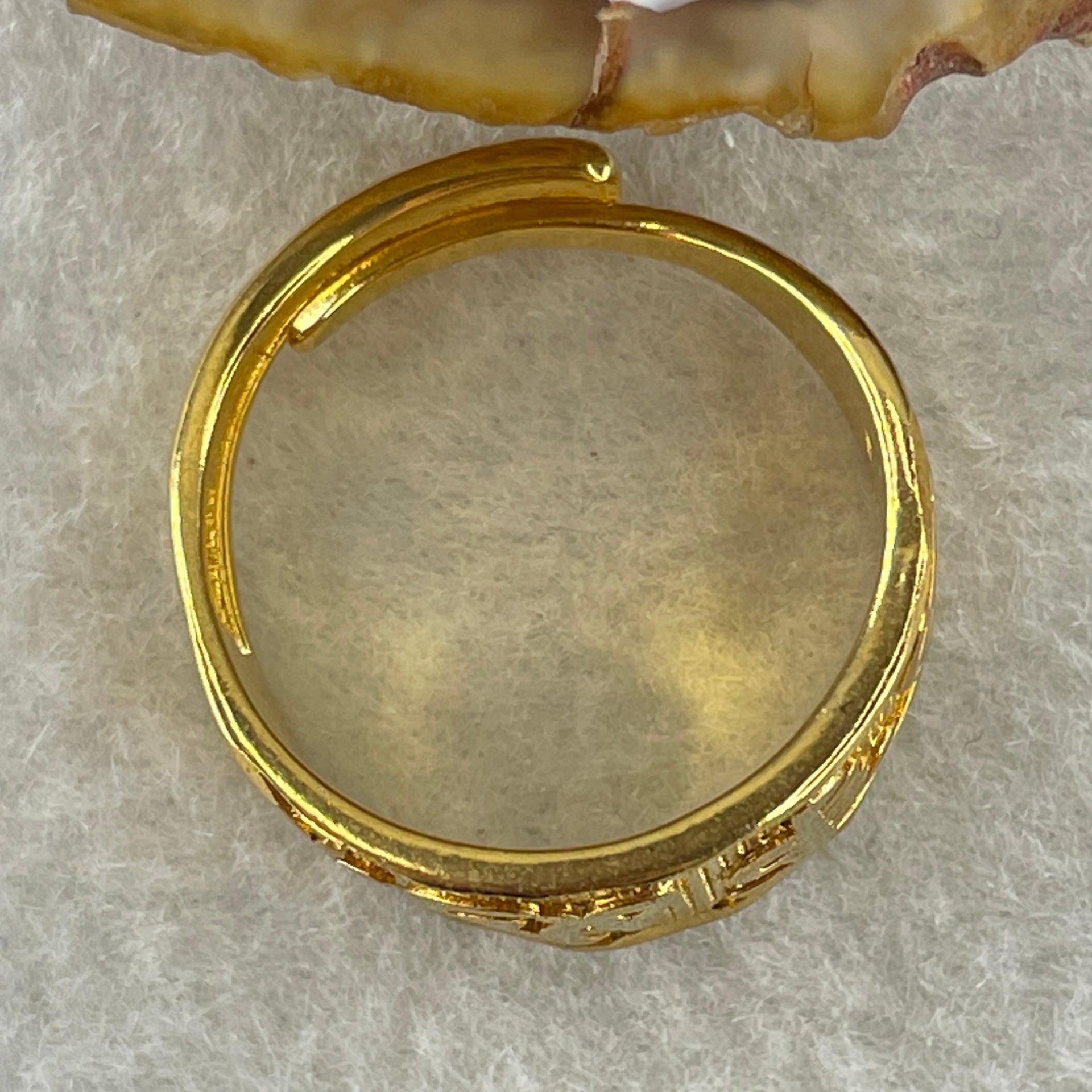 999 Gold Plated Ring (Adjustable Size) 5.56g 12.1 by 1.9mm - Huangs Jadeite and Jewelry Pte Ltd