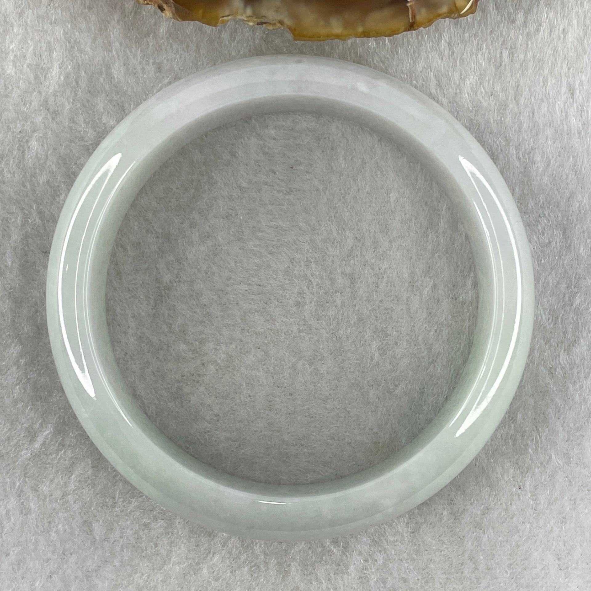 Type A Natural Green with Lavender Jadeite Bangle 41.07g Inner Diameter 50.0mm 13.9 by 6.5mm (Close to Perfect) - Huangs Jadeite and Jewelry Pte Ltd