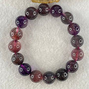 Very Good Grade Natural Blackcurrant Super 7 Beads Bracelet 35.17g 15.5cm 11.8mm 16 Beads - Huangs Jadeite and Jewelry Pte Ltd