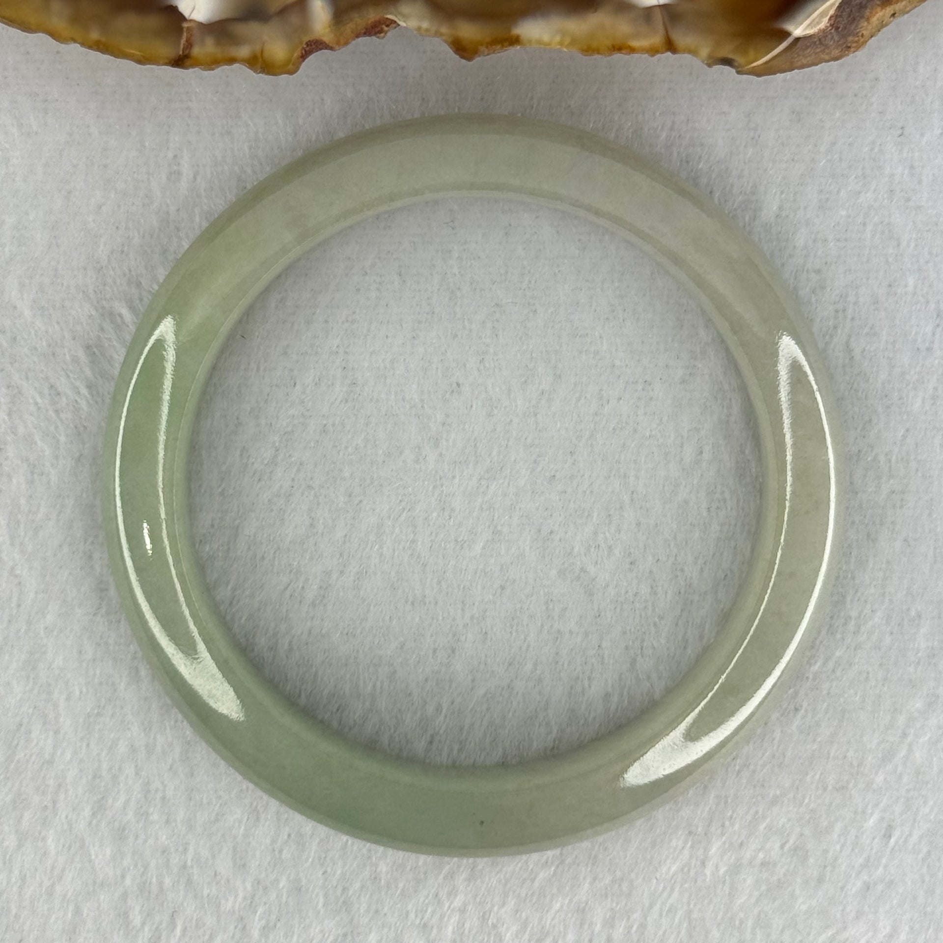 Baby Kids Type A Light Green Jadeite Bangle Internal Diameter 44.3mm 23.73g 8.9 by 6.4mm (Perfect) - Huangs Jadeite and Jewelry Pte Ltd