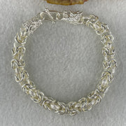 Pure 999 Sliver Double Dragon Heads Chain Bracelet 22.06g 17cm 7.5mm 15.0 by 8.0 by 8.3mm - Huangs Jadeite and Jewelry Pte Ltd