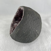 Natural Amethyst Cave with Wooden Stand 2,387.0g 153.2 by 143.7 by 165.0mm - Huangs Jadeite and Jewelry Pte Ltd