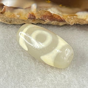 Natural Powerful Tibetan Old Oily Agate 3 Eyes Dzi Bead Heavenly Master (Tian Zhu) 三眼天诛 3.15g 20.0 by 10.5mm - Huangs Jadeite and Jewelry Pte Ltd