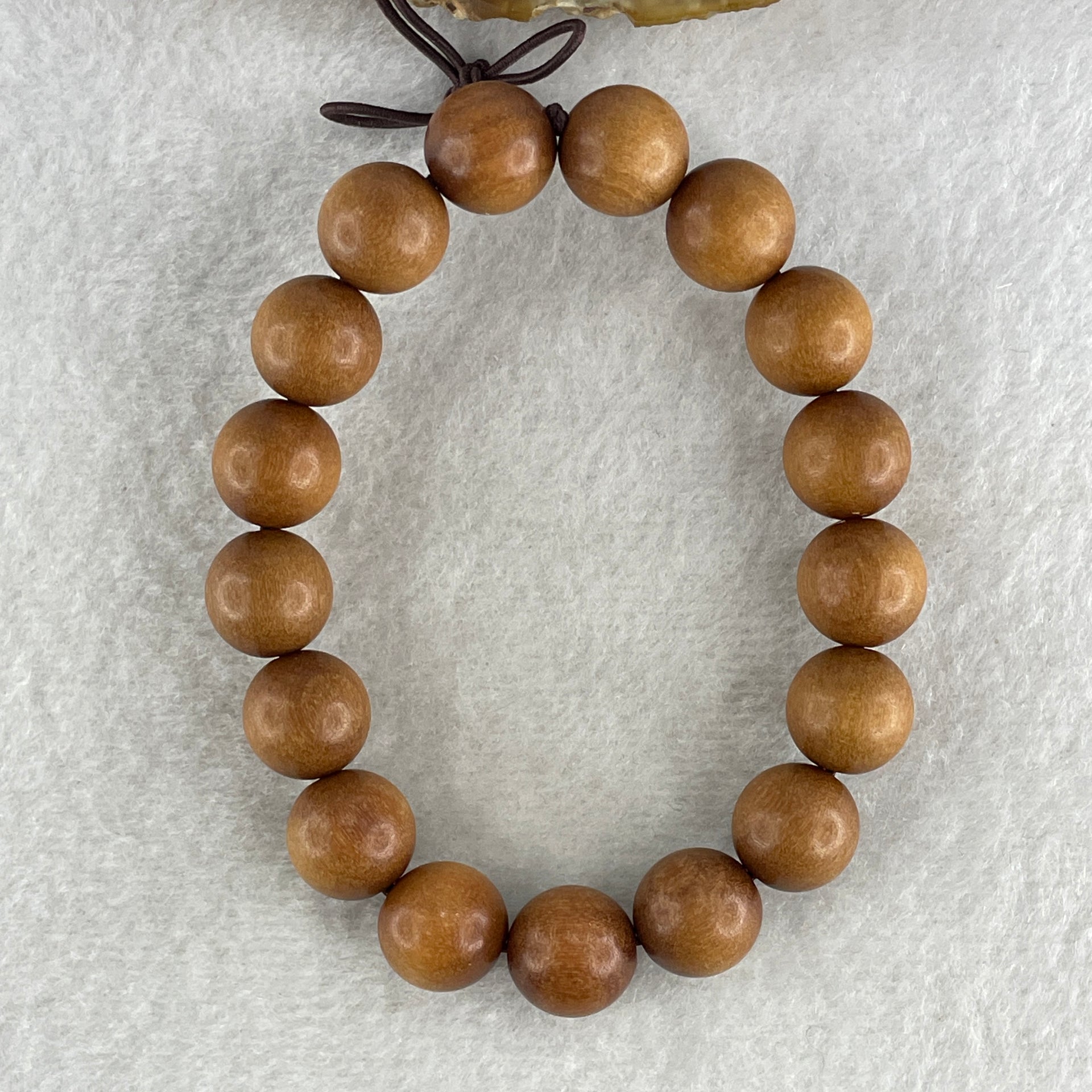 Certified Natural Sandalwood Beads Bracelet 16.72g 16cm 12.0mm 17Beads - Huangs Jadeite and Jewelry Pte Ltd