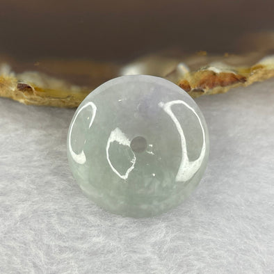 Type A Semi Icy Light Green with Lavender patch Jadeite Ping An Kou Donut 5.68g 23.7 by 5.3 mm - Huangs Jadeite and Jewelry Pte Ltd