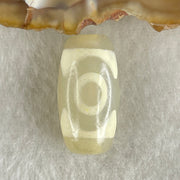 Natural Powerful Tibetan Old Oily Agate 3 Eyes Dzi Bead Heavenly Master (Tian Zhu) 三眼天诛 3.27g 19.8 by 10.6mm - Huangs Jadeite and Jewelry Pte Ltd