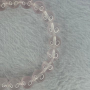 Natural Rose Quartz Beads Bracelet 天然玫瑰石英珠手链 25.93g 16.5cm 9.9mm 21 Beads - Huangs Jadeite and Jewelry Pte Ltd