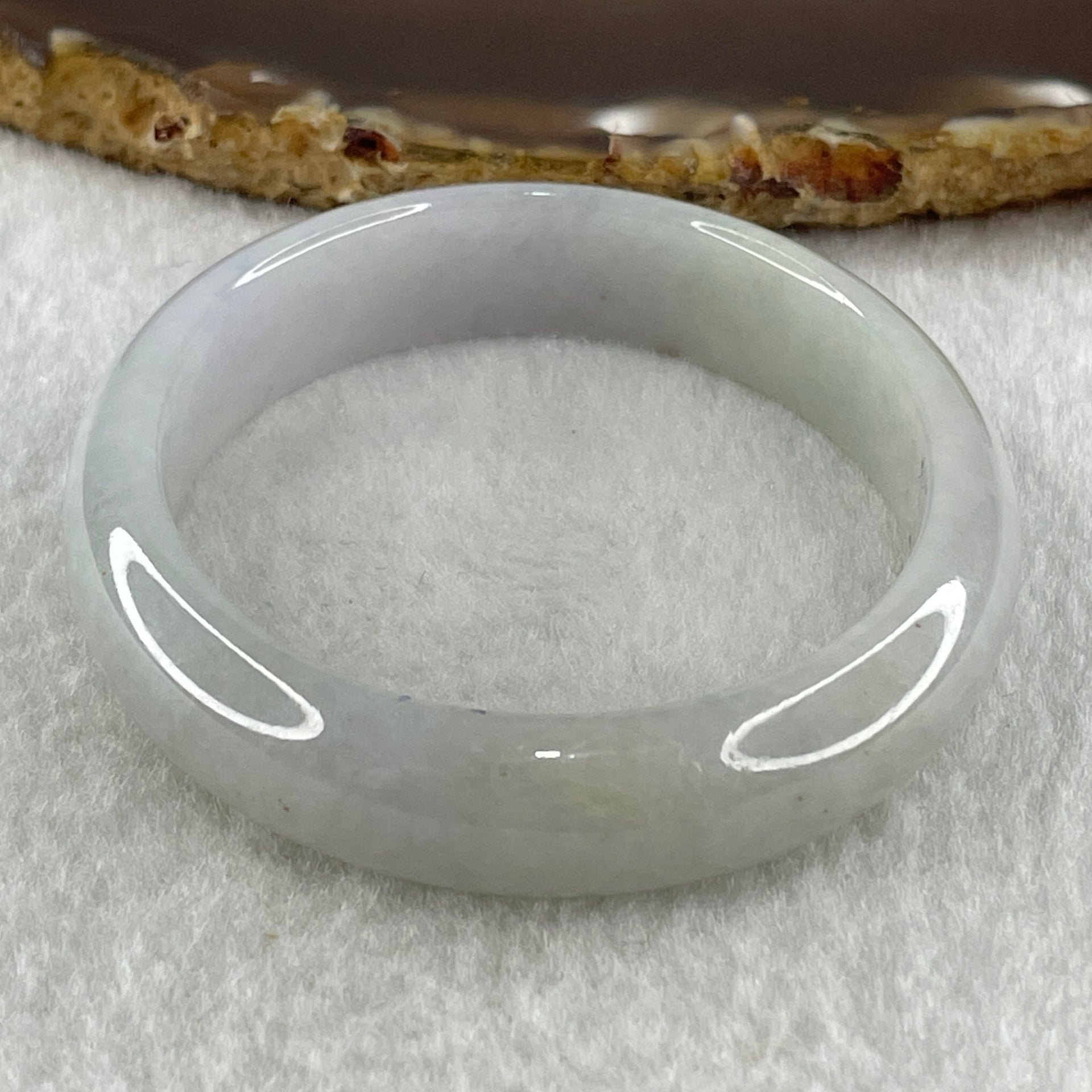 Type A Natural Light Lavender Light Green Jadeite Oval Bangle 34.80g Inner Diameter 53.2mm 11.8 by 6.3mm (Very Very Slight Internal Lines) - Huangs Jadeite and Jewelry Pte Ltd