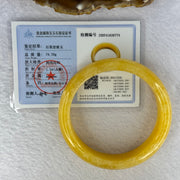 Yellow Quartzite Jade Bangle 天山玉手镯 Internal Diameter 62.6mm 74.70g 18.1 by 8.8mm - Huangs Jadeite and Jewelry Pte Ltd
