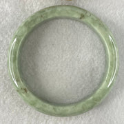Type A Green Dou Qing Jadeite Bangle 54.06g Internal Diameter 56.8mm 13.4 by 7.7mm (Slight Internal Line) - Huangs Jadeite and Jewelry Pte Ltd