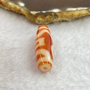 Natural Powerful Tibetan Old Oily Agate Sky Door Serenity 1 Eye Dzi Bead Heavenly Master (Tian Zhu) 一眼天诛 7.59g 38.3 by 11.5mm - Huangs Jadeite and Jewelry Pte Ltd