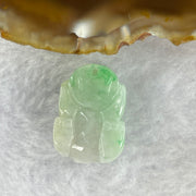 Type A Bright Green with Faint Lavender Jadeite Pixiu Pendent A货辣绿和浅紫罗兰翡翠貔貅吊坠 8.32g 22.8 by 16.2 by 12.0 mm - Huangs Jadeite and Jewelry Pte Ltd
