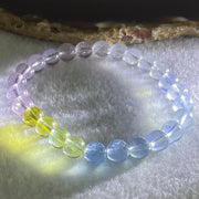 Very Very High Grade Transparent Natural Morganite Beryl Beads Bracelet 13.18g 15.5cm 7.4mm 26 Beads - Huangs Jadeite and Jewelry Pte Ltd