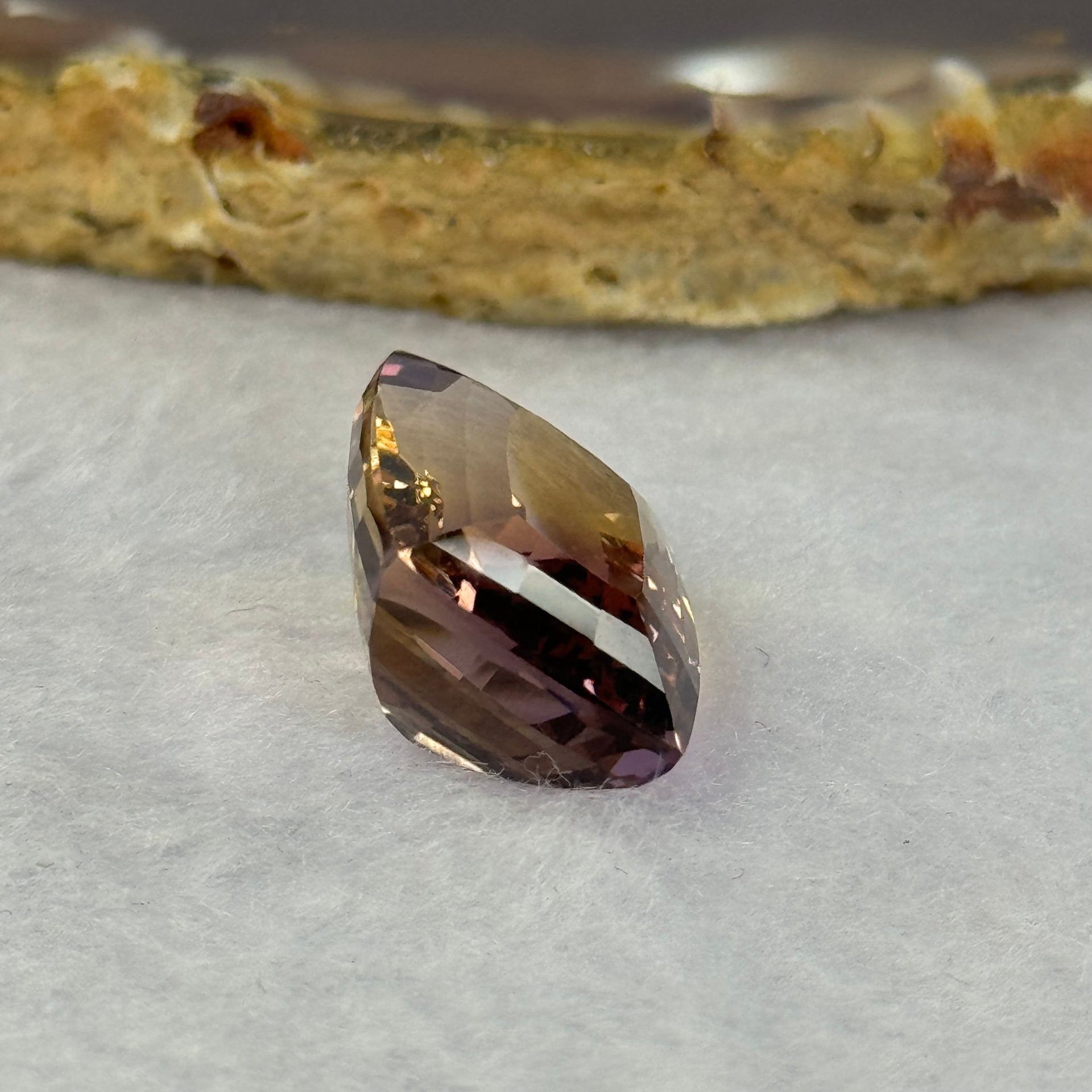 Natural Faceted Ametrine Parallelogram Shape 16.63ct 17.3 by 14.1 by 9.4mm - Huangs Jadeite and Jewelry Pte Ltd