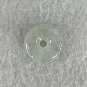 Type A Icy Sky Blue Jadeite Ping An Kou Donut Charm Pendant 2.16g 14.4 by 4.7mm - Huangs Jadeite and Jewelry Pte Ltd