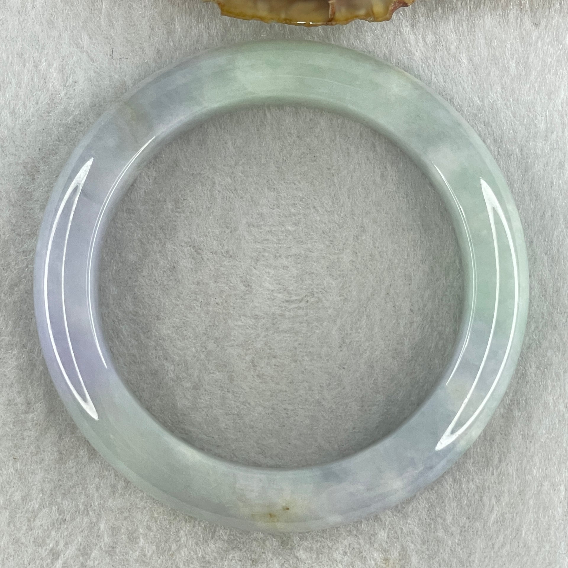 Type A Natural Lavender Light Green Jadeite Bangle 52.93g Inner Diameter 50.9mm 11.5 by 9.3mm (Slight Internal Lines) - Huangs Jadeite and Jewelry Pte Ltd