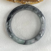Type A Wuji Grey with Green Jadeite Bangle 61.58g Inner Diameter 56.4mm 12.6 by 8.8mm (Close to Perfect) - Huangs Jadeite and Jewelry Pte Ltd