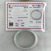 Type A Natural Light Green Light Lavender Jadeite Oval Bangle 30.23g Inner Diameter 52.9mm 12.1 by 5.7mm (Close to Perfect) - Huangs Jadeite and Jewelry Pte Ltd
