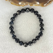 Good Grade Natural Devils Blue Beryl Aquamarine Beads Bracelet 20.54g 16cm 8.9mm 22 Beads - Huangs Jadeite and Jewelry Pte Ltd