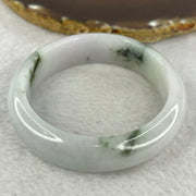 Type A Light Lavender with Dark Green Patches Jadeite Bangle 65.38g Internal Diameter 55.3mm  15.6 by 8.3mm (Very Slight Internal Lines) - Huangs Jadeite and Jewelry Pte Ltd