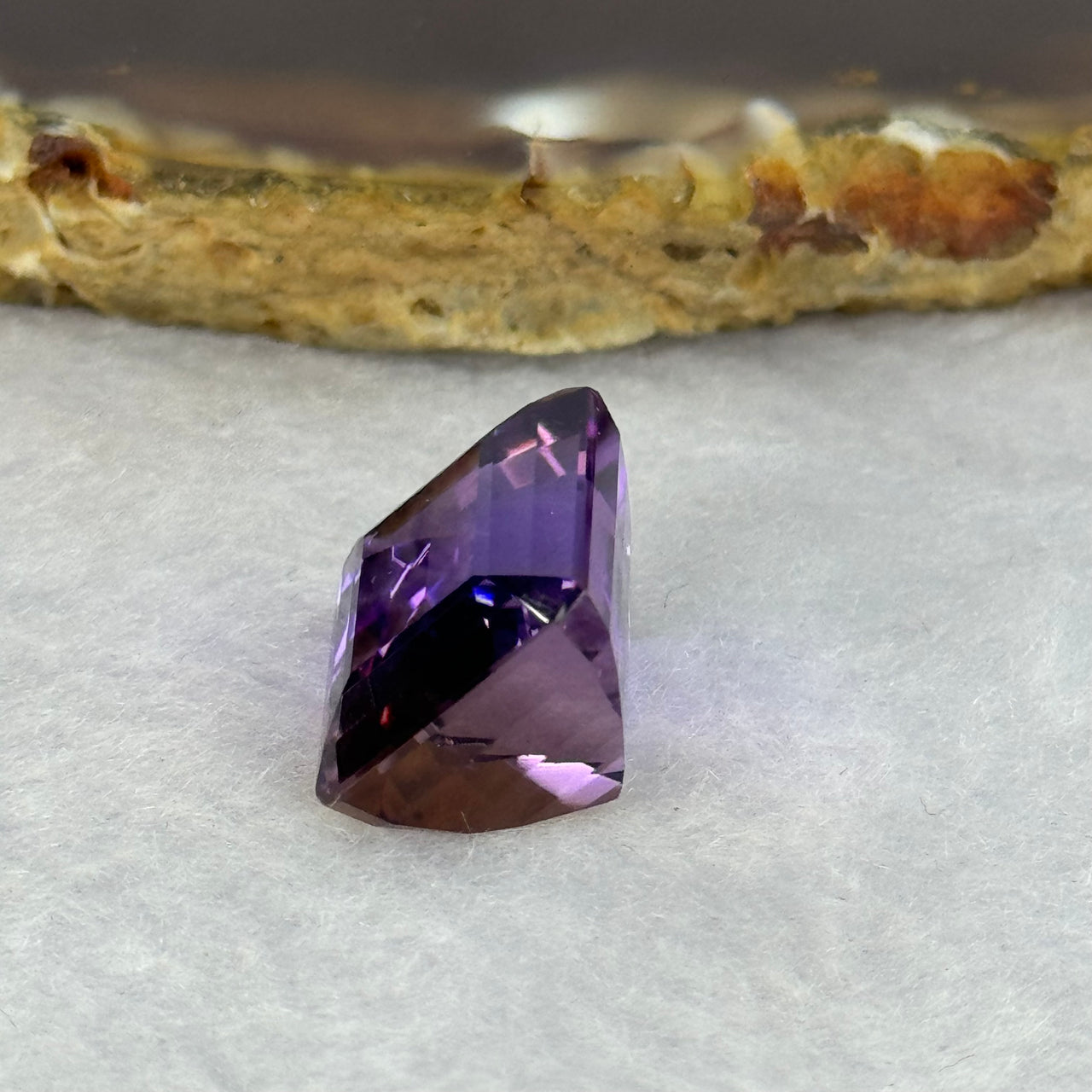 Natural Faceted Ametrine Parallelogram Shape 16.34ct 16.1 by 12.8 by 10.1mm - Huangs Jadeite and Jewelry Pte Ltd