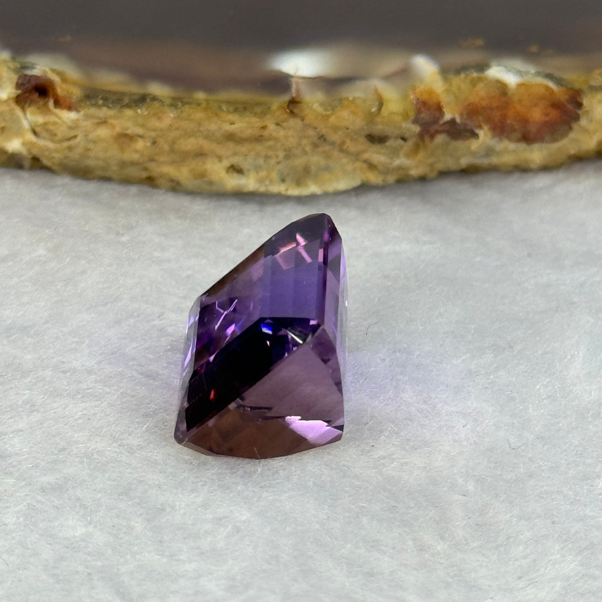 Natural Faceted Ametrine Parallelogram Shape 16.34ct 16.1 by 12.8 by 10.1mm - Huangs Jadeite and Jewelry Pte Ltd