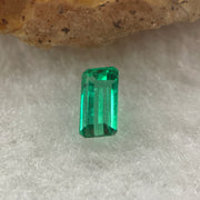 Natural Colombia Vivid Green Emerald (Beryl) Cut-Cornered Rectangular Step cut 0.40ct 5.8 by 3.1 by 2.5mm - Huangs Jadeite and Jewelry Pte Ltd