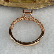 Natural-Rose-Quartz-Bead-in-S925-Sliver-Gold-Color-Ring-1.79g-6.6-by-4.5mm-(Adjustable Size)