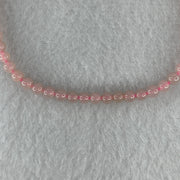 Natural Type A Semi-Icy Pink Jadeite Bracelet | 17cm Delicate 3.8mm Round Genuine Pink Jade Bead Strand with Rose Gold Clasp (5.30g 48 Beads) - Huangs Jadeite and Jewelry Pte Ltd