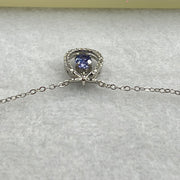 Natural Amethyst in S925 Sliver Necklace 1.85g by 5.5 by 3.6 by 2.2mm - Huangs Jadeite and Jewelry Pte Ltd