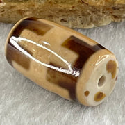 Natural Powerful Tibetan Old Oily Agate Patina Guiren Tairen Human Dzi Bead Totem Amulet Heavenly Master (Tian Zhu) 贵人天诛 4.61g 19.7 by 11.7mm - Huangs Jadeite and Jewelry Pte Ltd