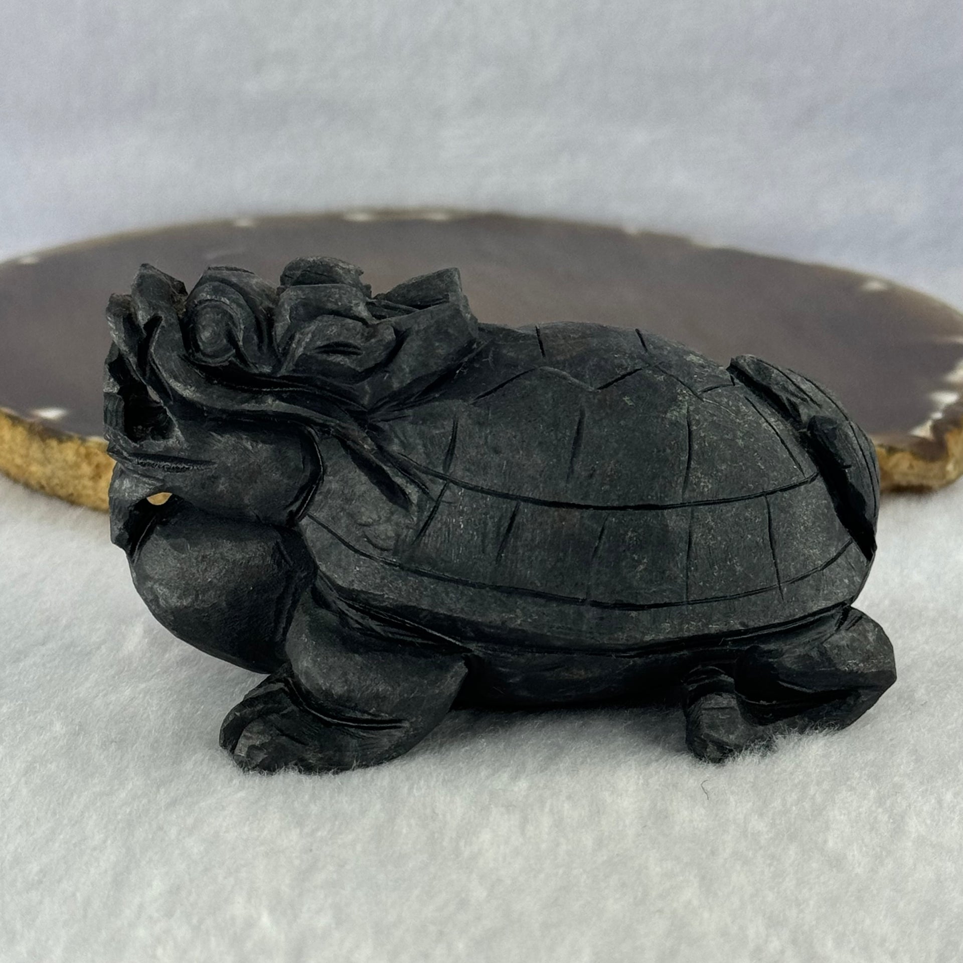 Rare Natural Tibetan Meteorite Tektite Dragon Turtle Display 432.8g by 88.8 by 51.5 by 55.2mm - Huangs Jadeite and Jewelry Pte Ltd