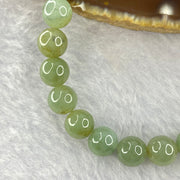 Type A Semi Icy Green Jadeite 25 beads bracelet 7.5mm 17.06g - Huangs Jadeite and Jewelry Pte Ltd